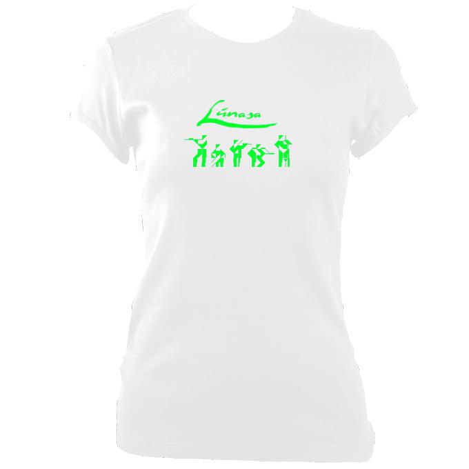 update alt-text with template Lúnasa Band Ladies Fitted T-shirt - T-shirt - White - Mudchutney