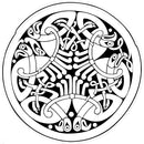 Traditional Celtic Birds Sticker