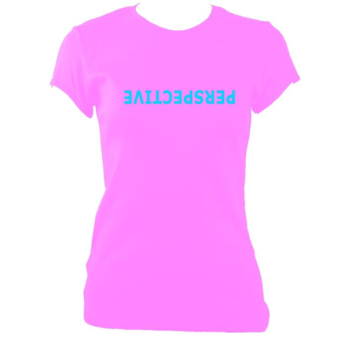 update alt-text with template Perspective Upside Down Ladies Fitted T-shirt - T-shirt - Azalea - Mudchutney