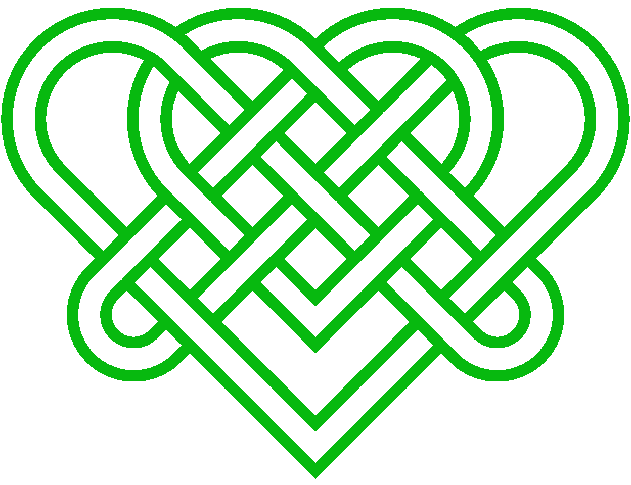 Celtic Triple Hearts Knot T-shirt - T-shirt - - Mudchutney