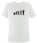 Evolution of Flute Players T-shirt - T-shirt - White - Mudchutney