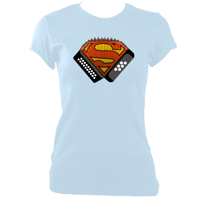 Melodeon Superhero Ladies Fitted T-shirt