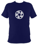 Circular Celtic Wheel with 5 sided pattern T-Shirt - T-shirt - Navy - Mudchutney