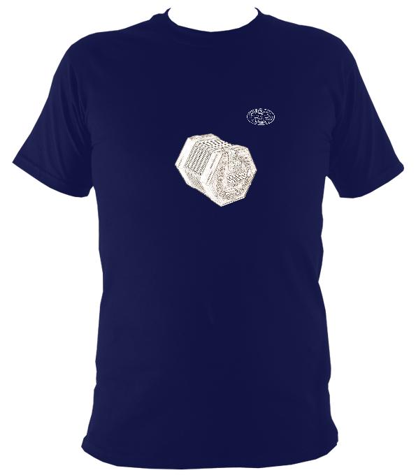 Lachenal English Concertina T-Shirt - T-shirt - Navy - Mudchutney