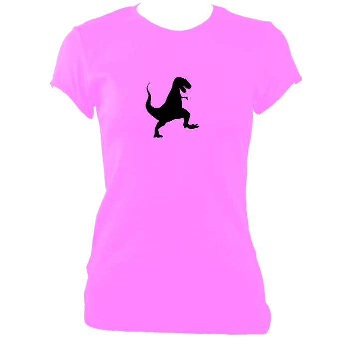 update alt-text with template Dancing Dinosaur Fitted T-Shirt - T-shirt - Azalea - Mudchutney