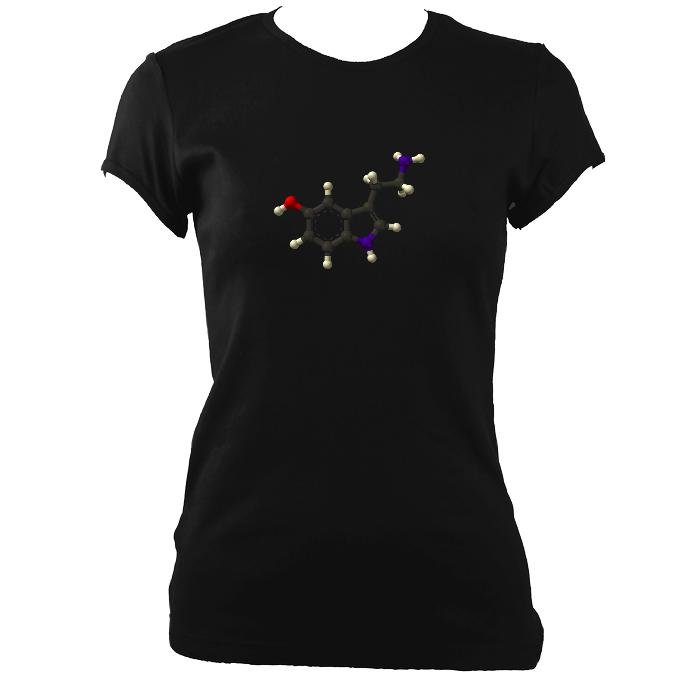 Serotonin Fitted T-Shirt - T-shirt - Black - Mudchutney