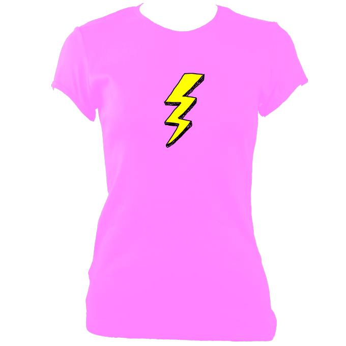 update alt-text with template Lightening Fitted T-Shirt - T-shirt - Azalea - Mudchutney