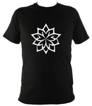 Five Sided Geometric Flower T-Shirt - T-shirt - Black - Mudchutney