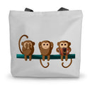 Play No Melodeon Monkeys Canvas Tote Bag