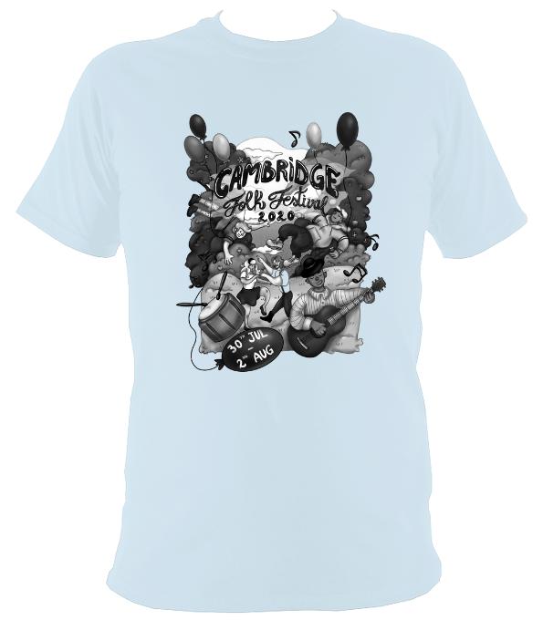 Cambridge Folk Festival - Design 5 - T-shirt - T-shirt - Light Blue - Mudchutney