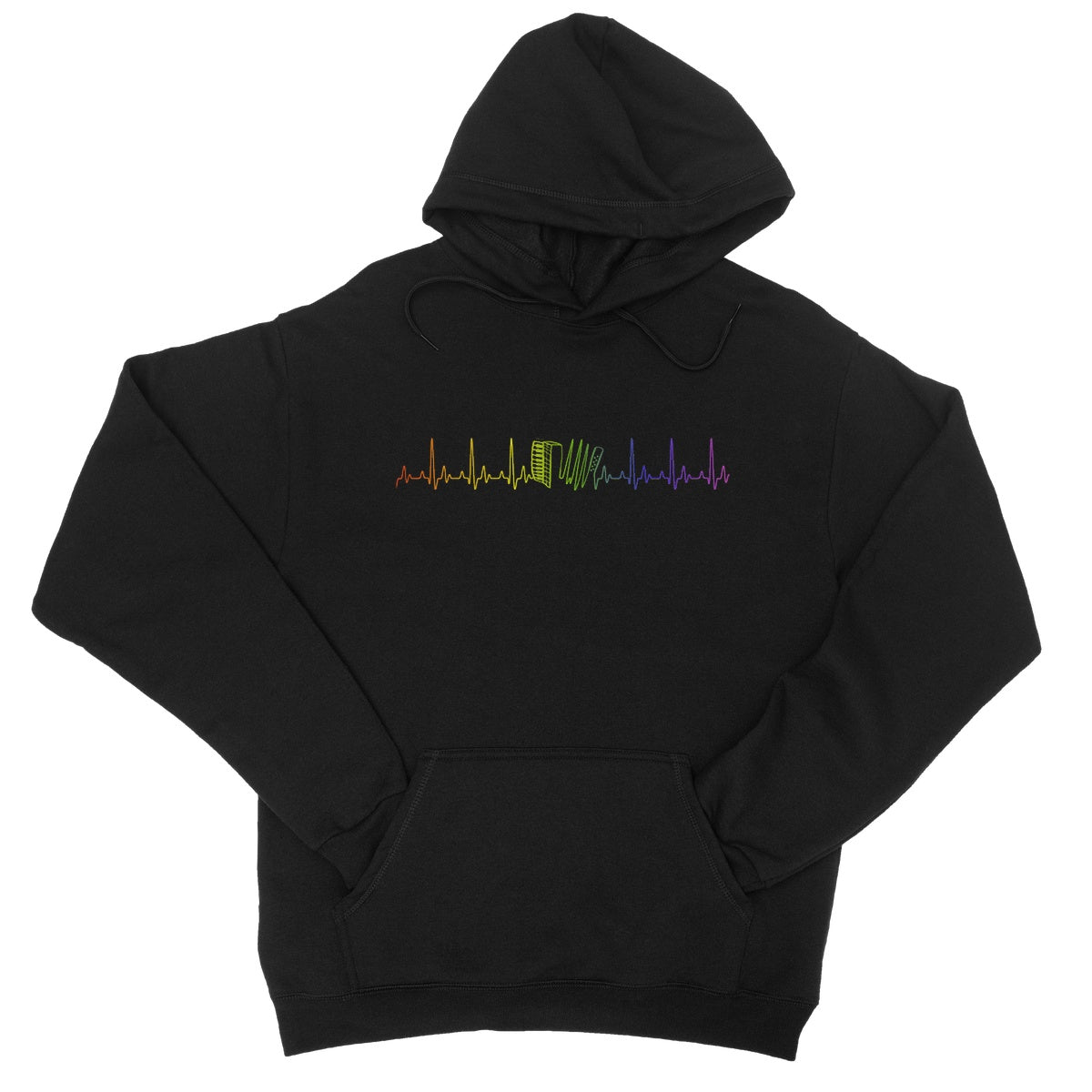 Rainbow Heartbeat Accordion Hoodie