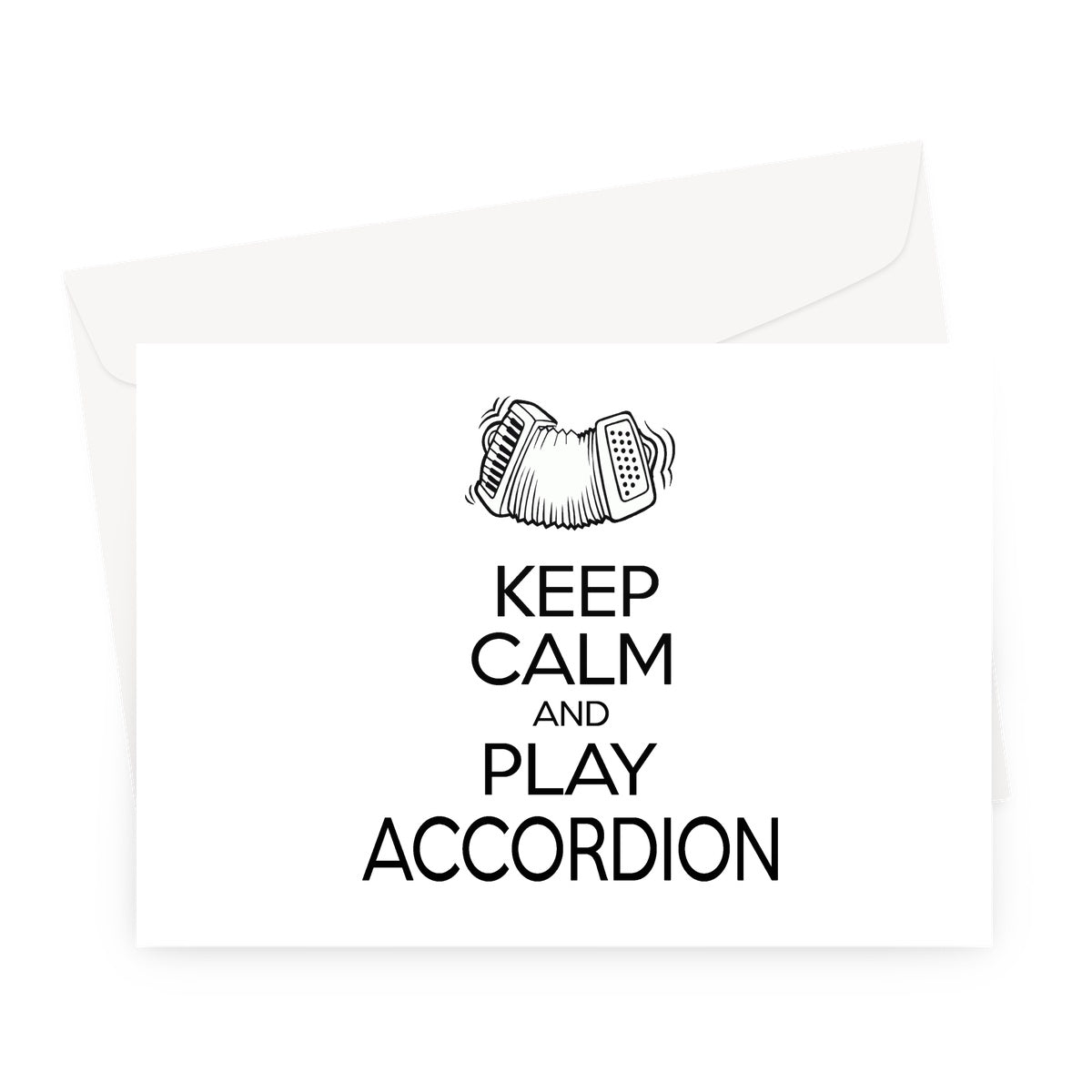 Keep Calm & Play Accordion Greeting Card