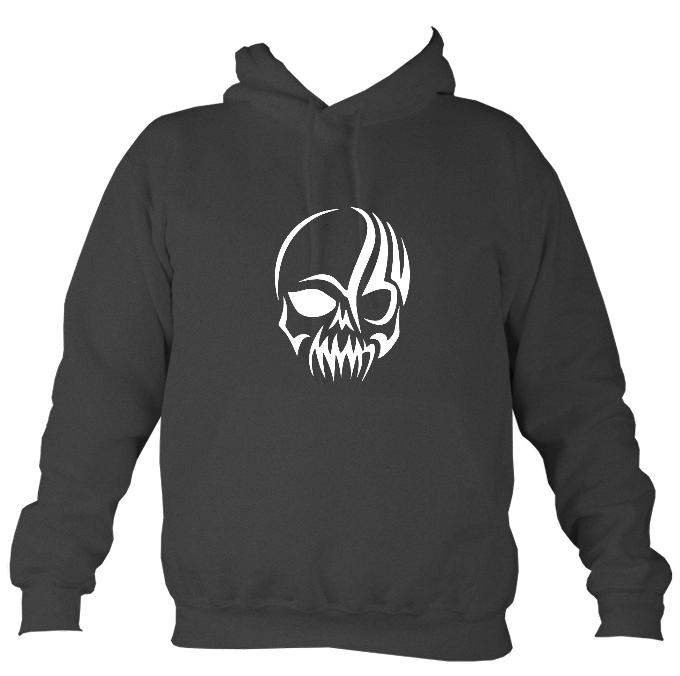 Black and white skull hoodie hotsell