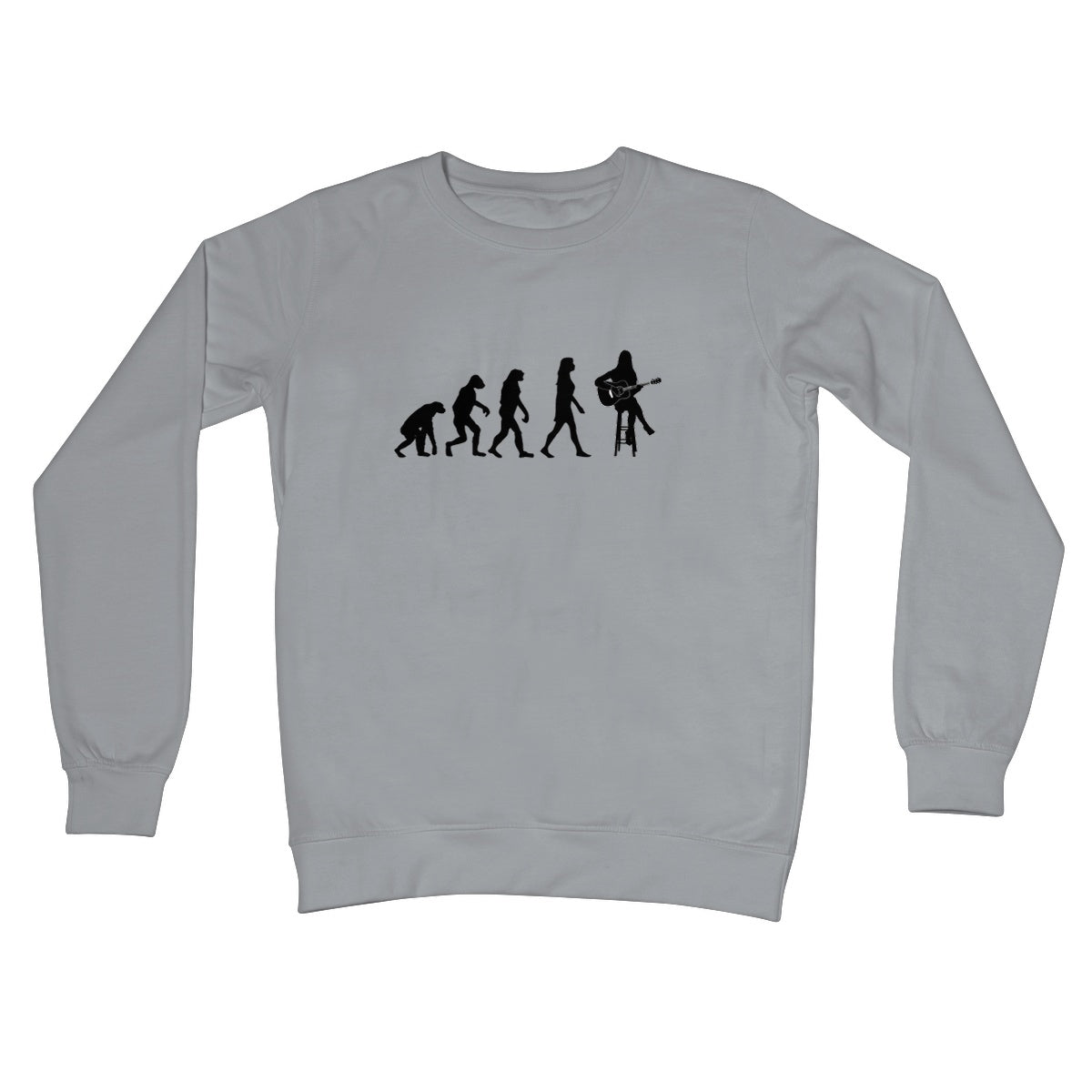 Evolution of Female Guitar Players Sweatshirt