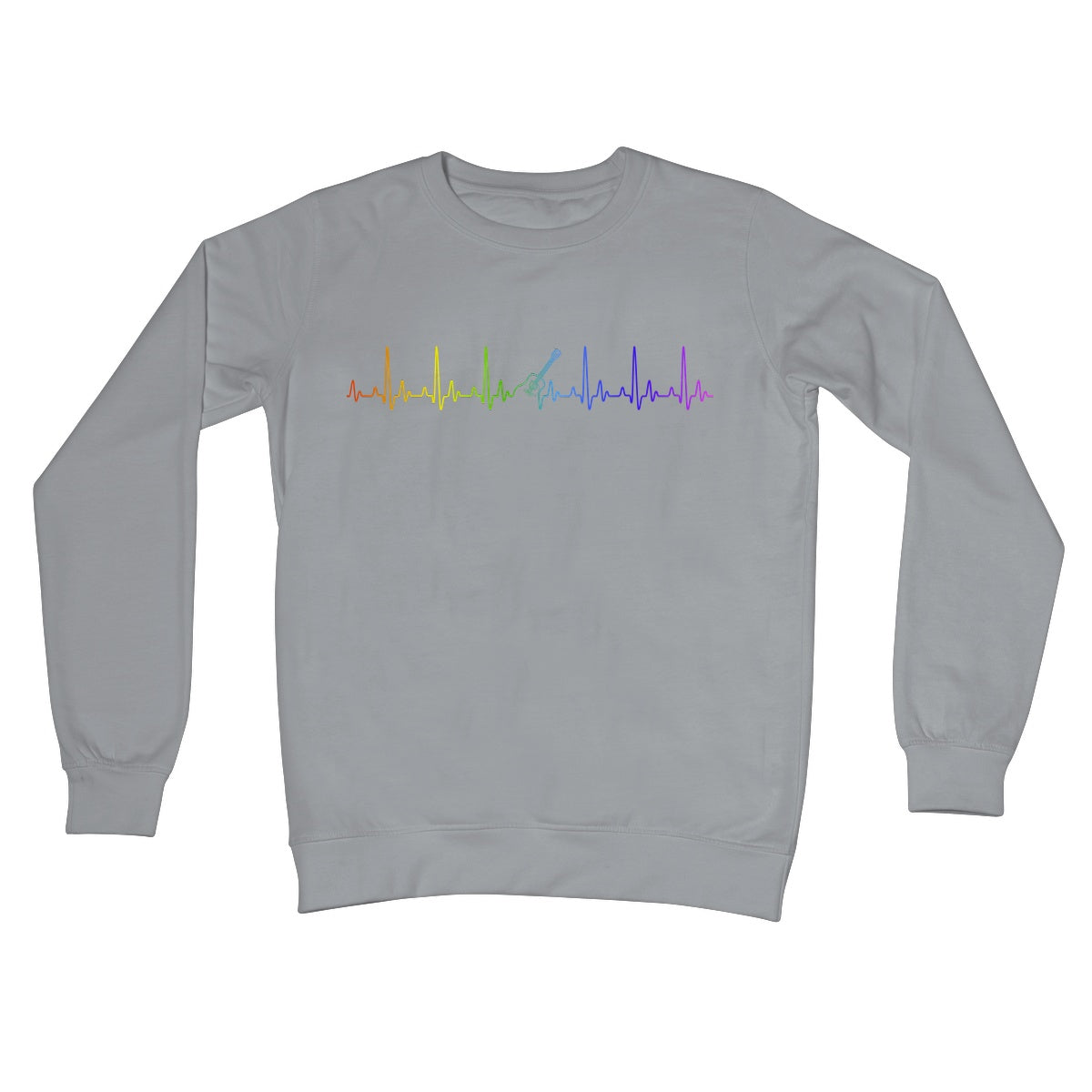 Rainbow Heartbeat Guitar Sweatshirt