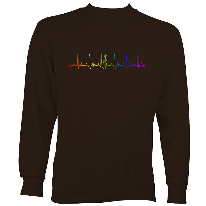 Heartbeat Fiddle in Rainbow Colours Sweatshirt