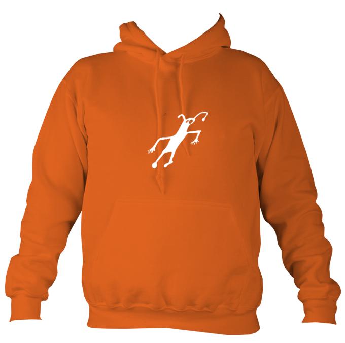 Caveman Painting Hoodie-Hoodie-Burnt orange-Mudchutney