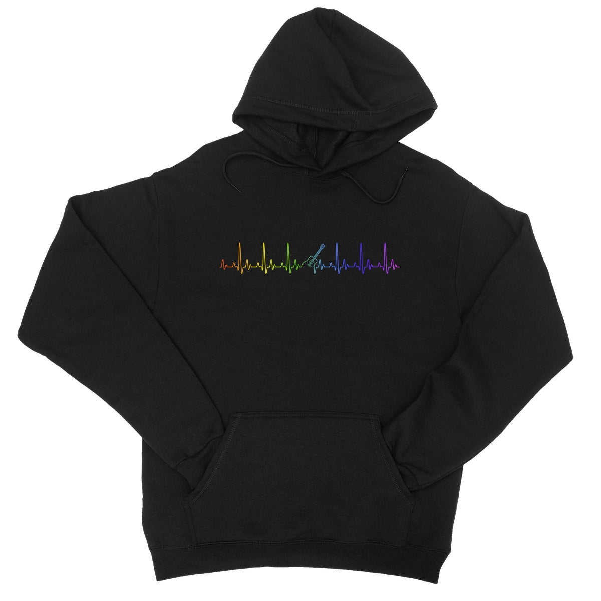 Rainbow Heartbeat Guitar Hoodie