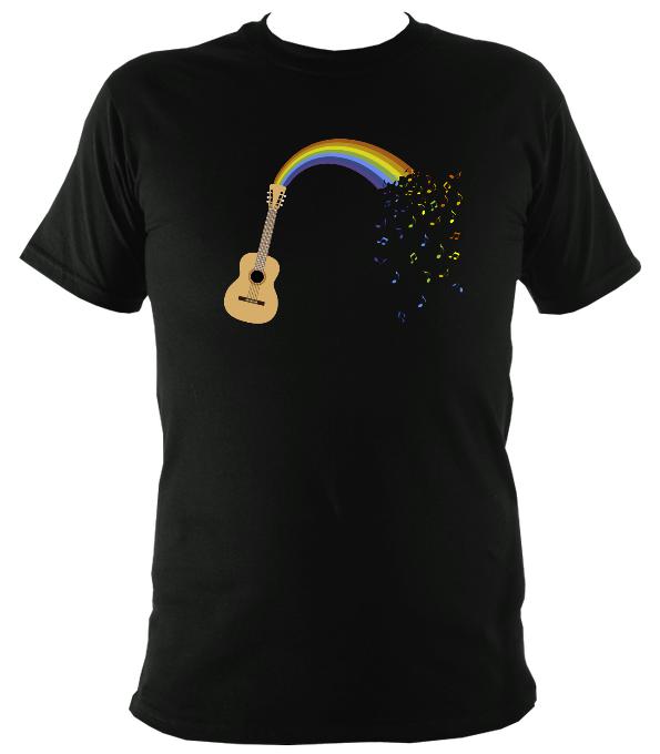 Rainbow Guitar Spouting Colourful Music T-Shirt