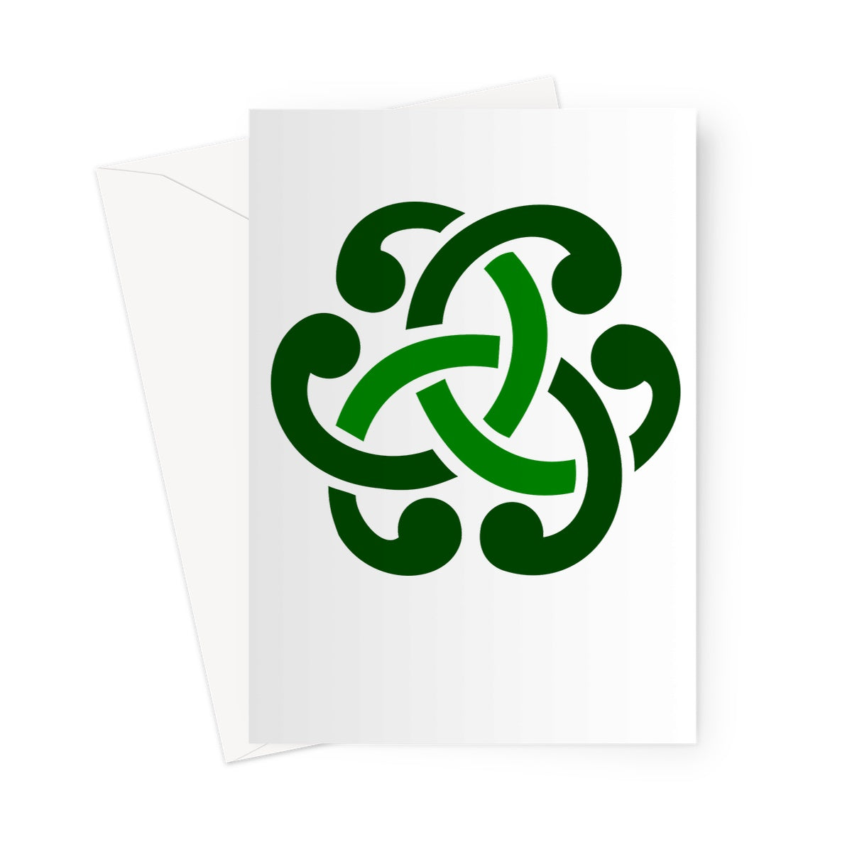 Green Celtic Knot Greeting Card