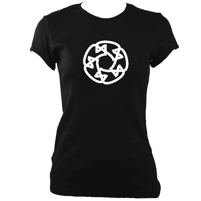 Celtic Wheel Ladies Fitted T-shirt