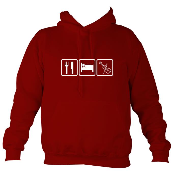 Eat, Sleep, Play Fiddle Hoodie-Hoodie-Red hot chilli-Mudchutney