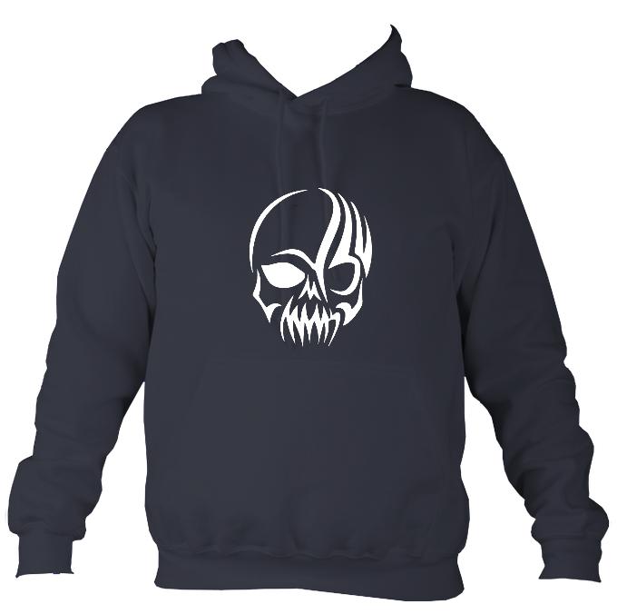 Black and on sale white skull hoodie