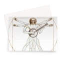 Da Vinci Vitruvian Man Banjo Greeting Card