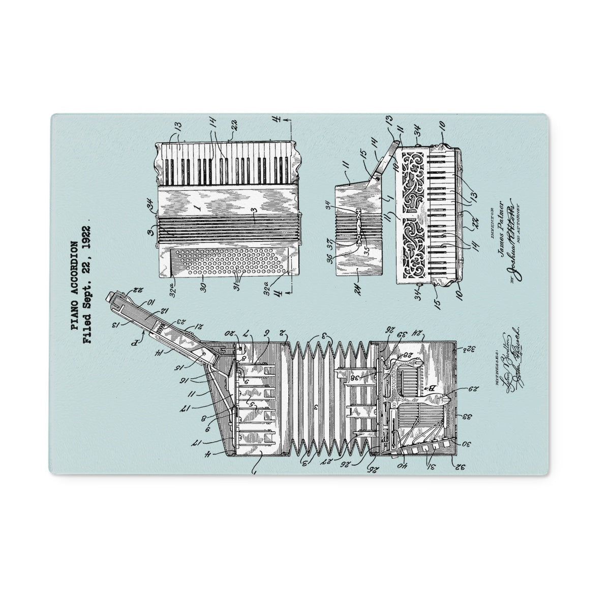 Accordion Patent Glass Chopping Board