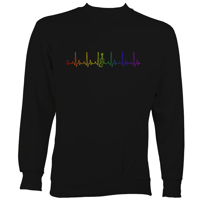 Heartbeat Fiddle in Rainbow Colours Sweatshirt