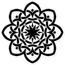 Celtic Star Flower Sticker