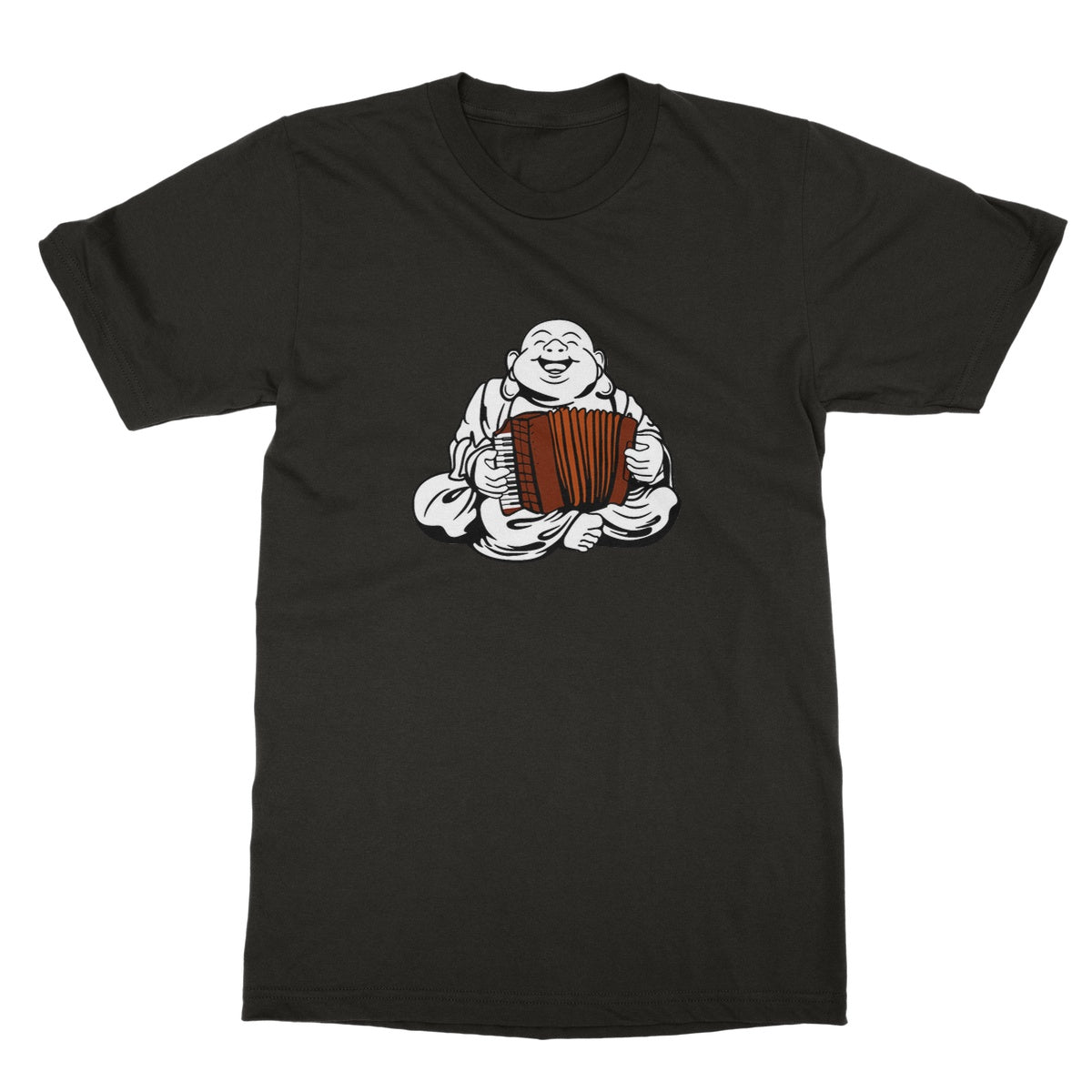 Accordion Playing  Buddha T-Shirt