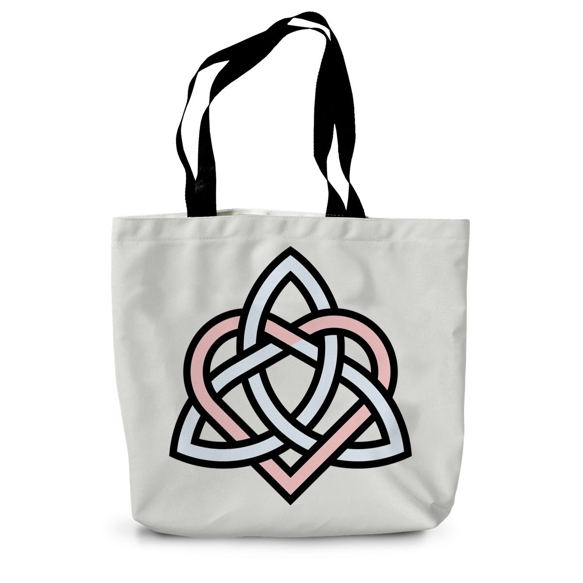 Woven Celtic Hearts Canvas Tote Bag