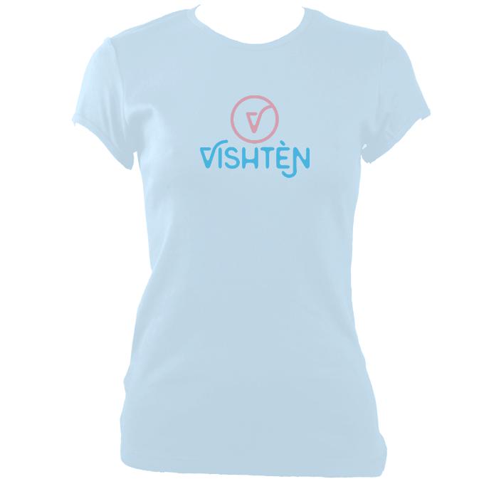 update alt-text with template Vishtèn Ladies Fitted T-shirt - T-shirt - Light Blue - Mudchutney