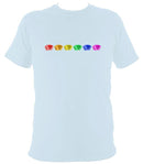 Rainbow of Melodeons T-shirt - T-shirt - Light Blue - Mudchutney