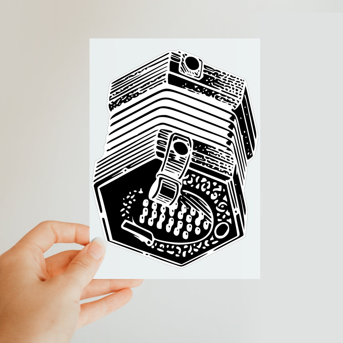 Concertina Sketch Classic Postcard