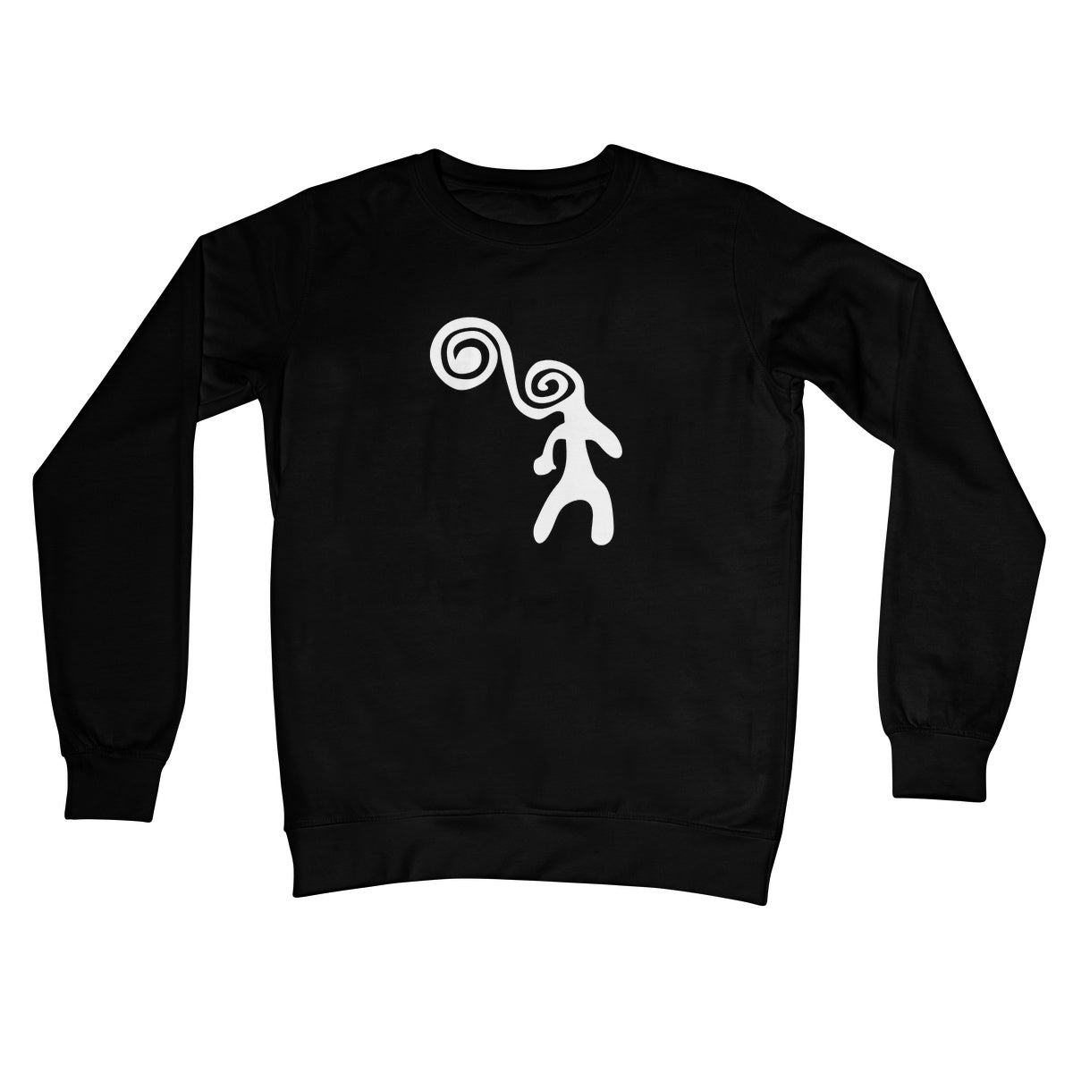 Crazy Hair Caveman Crew Neck Sweatshirt