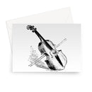 Fiddle and Bow Sketch Greeting Card