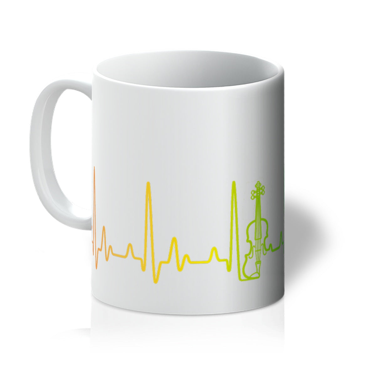 Rainbow Heartbeat Fiddle Mug