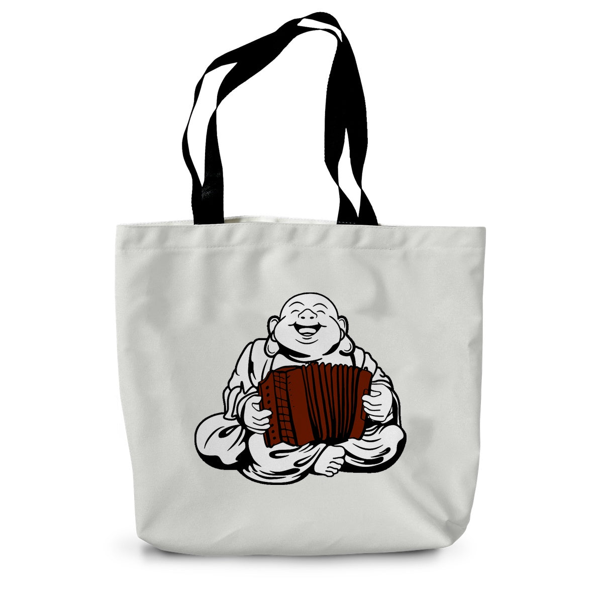 Melodeon Playing Buddha Canvas Tote Bag