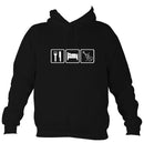 Eat, Sleep, Play Fiddle Hoodie-Hoodie-Jet black-Mudchutney