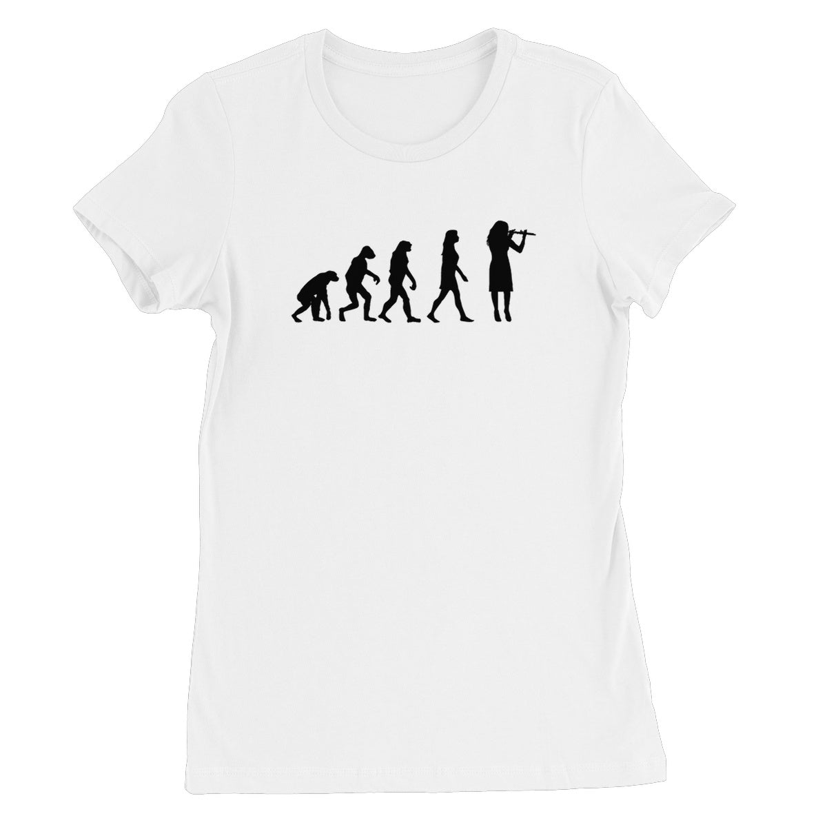 Evolution of Female Flute Players Women's T-Shirt