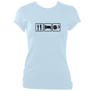 update alt-text with template Eat, Sleep, Play Concertina Ladies Fitted T-shirt - T-shirt - Light Blue - Mudchutney