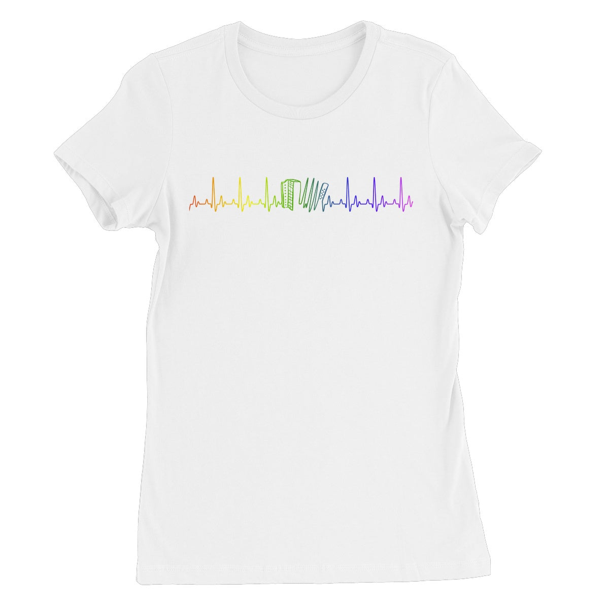 Rainbow Heartbeat Melodeon Women's T-Shirt