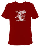 Fiddle Playing Goblin T-shirt - T-shirt - Cardinal Red - Mudchutney