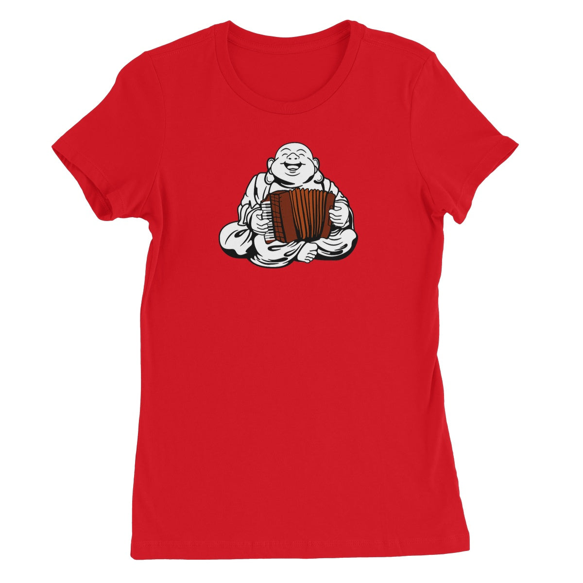 Accordion Playing  Buddha Women's T-Shirt