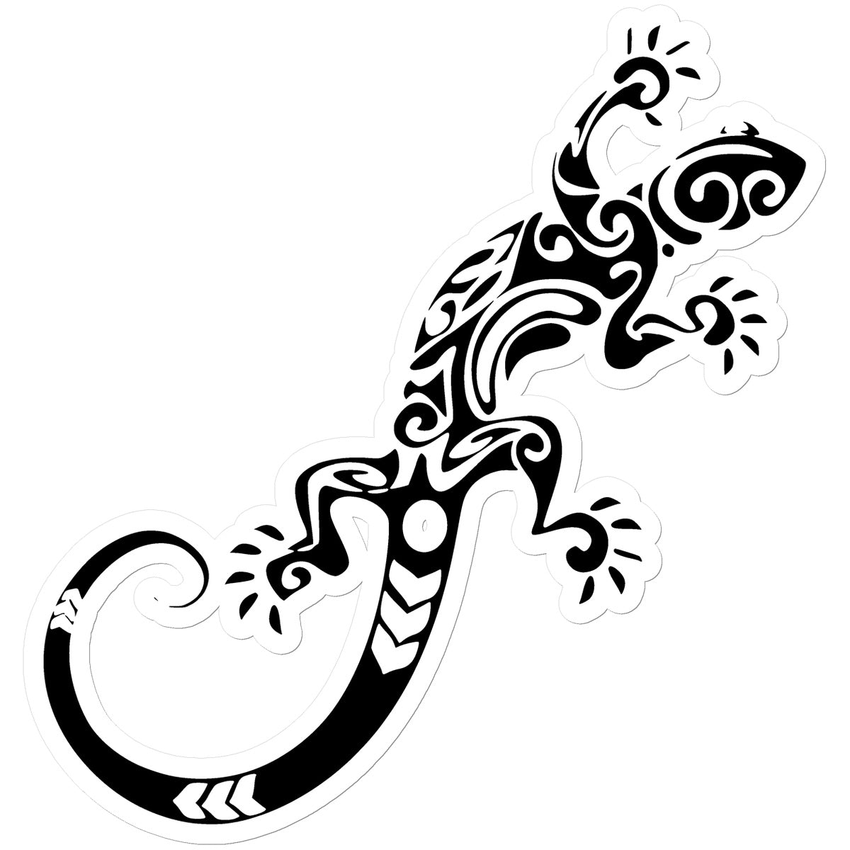 Tribal Gecko Sticker