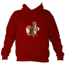 Concertina Playing Squirrel Hoodie-Hoodie-Red hot chilli-Mudchutney