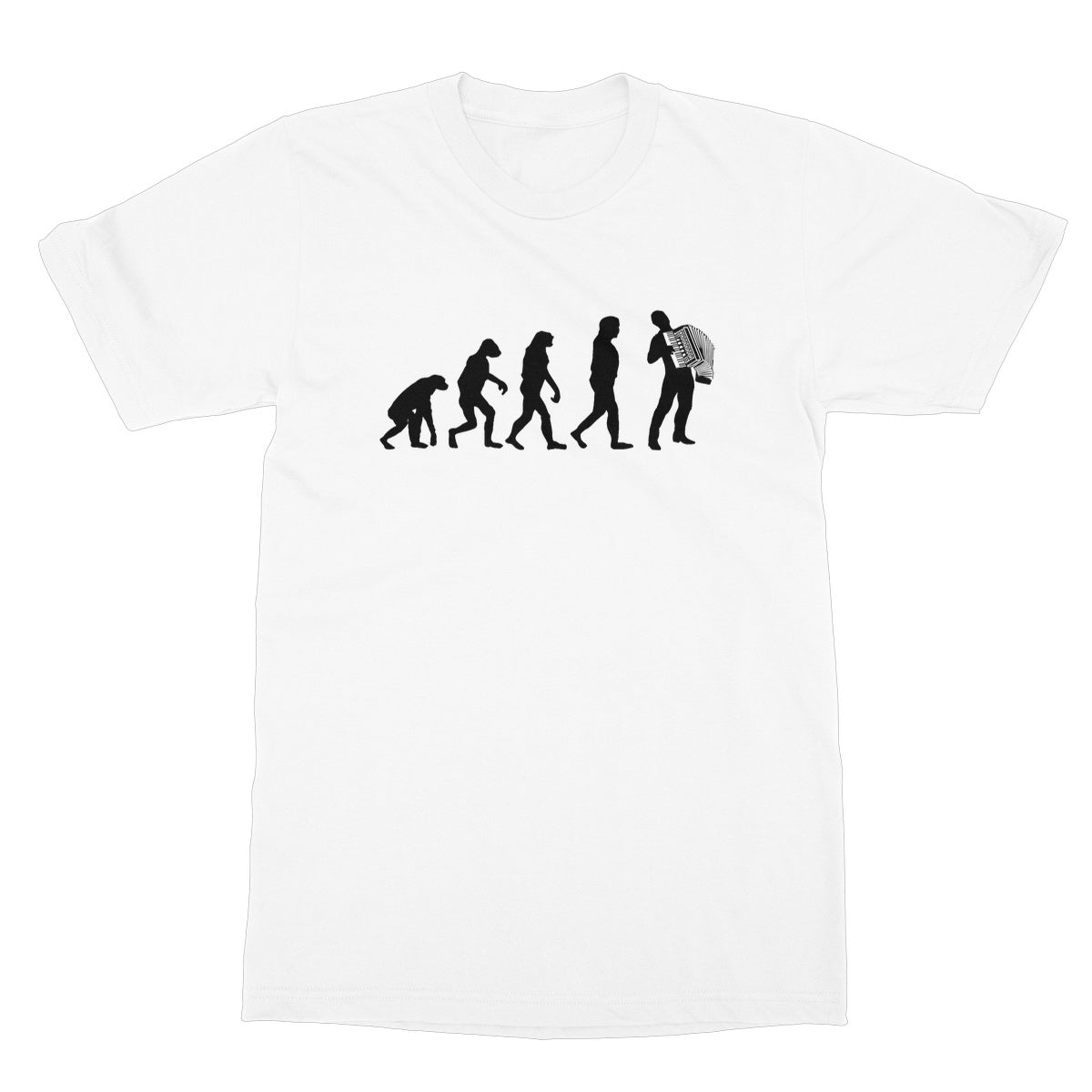 Evolution of Accordion Player T-Shirt