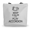 Keep Calm & Play Accordion Canvas Tote Bag